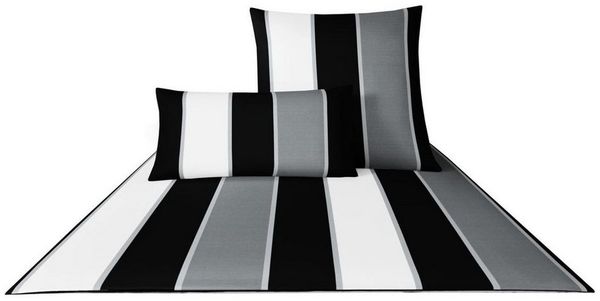 JOOP! Bettwäsche JOOP! Comfort Satin Bettwäsche Lines 4055-0 Streifen Grau Weiß 135x200, 2 teilig Bild 2