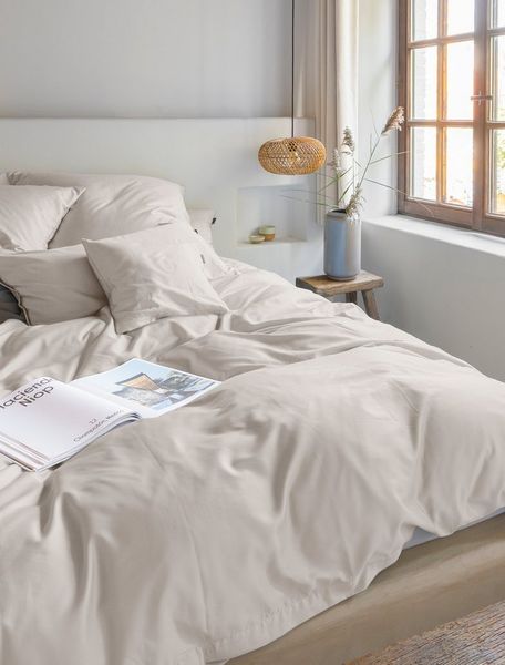Irisette Bettwäsche Premium Satin Bettwäsche Paris, Mako-Satin, 2 teilig, hochwertige Uni Premium Bettwäsche mit Reißverschluss, 100% Baumwolle