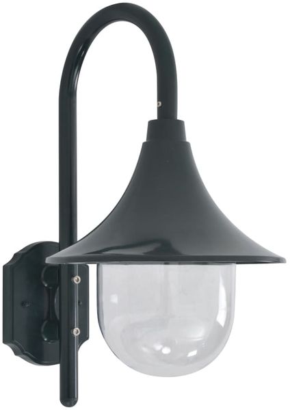 vidaXL Garten-Wandleuchte E27 42 cm Aluminium Dunkelgrün 44219