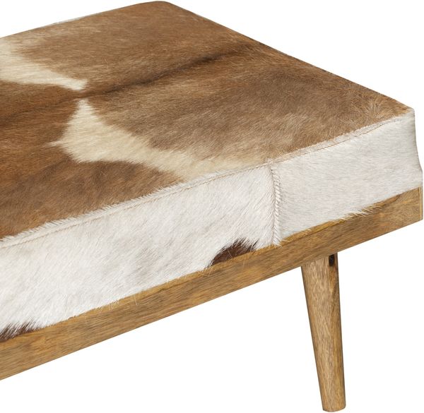 Sitzbank ARNO mit Stauraum - Mangoholz Braun 40x52,5x100,5cm | Holzbank Wohnzimmerbank Bild 8