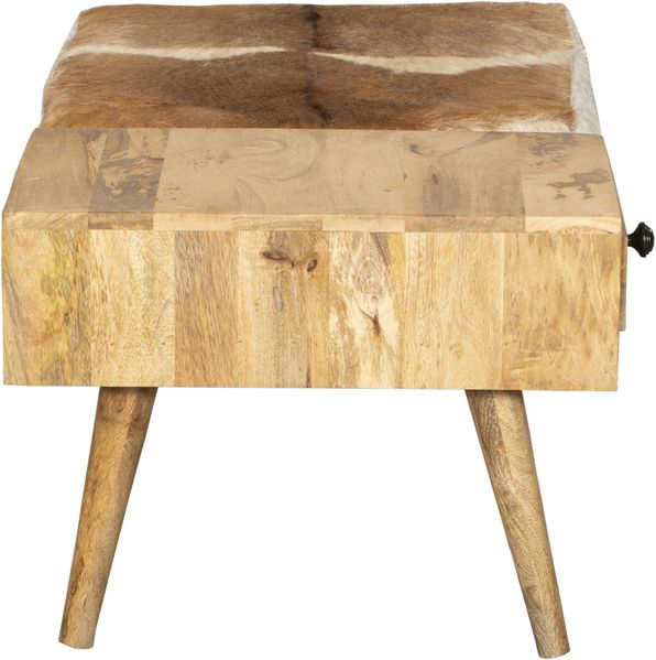 Sitzbank ARNO mit Stauraum - Mangoholz Braun 40x52,5x100,5cm | Holzbank Wohnzimmerbank Bild 6