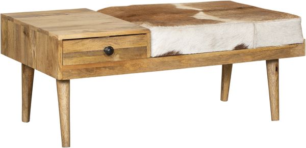 Sitzbank ARNO mit Stauraum - Mangoholz Braun 40x52,5x100,5cm | Holzbank Wohnzimmerbank