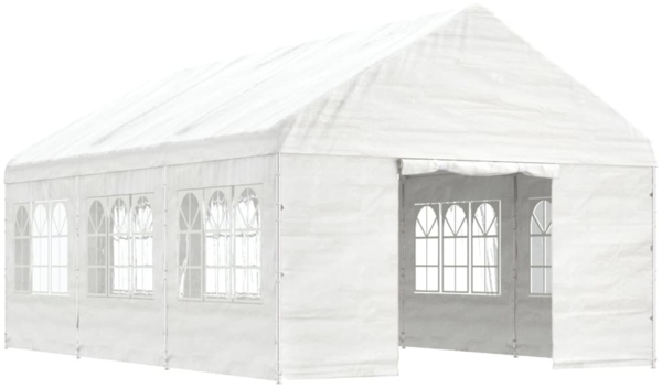 vidaXL Pavillon mit Dach Weiß 6,69 x 4,08 x 3,22 m Polyethylen 3155487