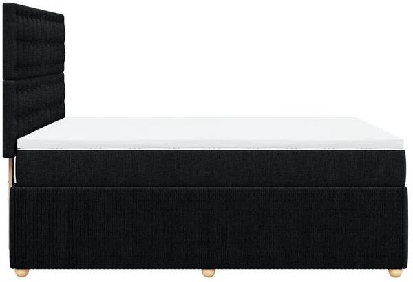 vidaXL Boxspringbett mit Matratze Schwarz 140x200 cm Stoff 3294395 Bild 7