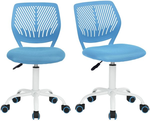 FurnitureR 2X Höhenverstellbarer Drehstuhl - Ergonomischer Schreibtischstuhl für Kinder/Jugendliche, Drehbarer Bürostuhl mit Rollen für Homeoffice & Kinderzimmer