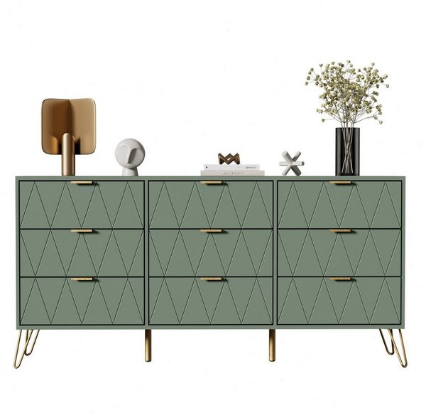 UEV Kommode modern Sideboard schmal Mehrzweckschrank für Kleidung Dokumente (Packung)