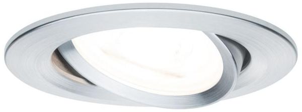 Paulmann No. 93432 LED Einbauleuchte Nova rund 6,5W GU10 Alu 1er-Set schwenkbar
