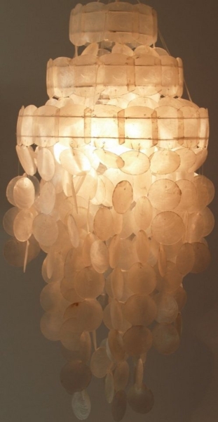 Guru-Shop Deckenleuchten Deckenlampe, Muschelleuchte aus hunderten., Leuchtmittel nicht inklusive