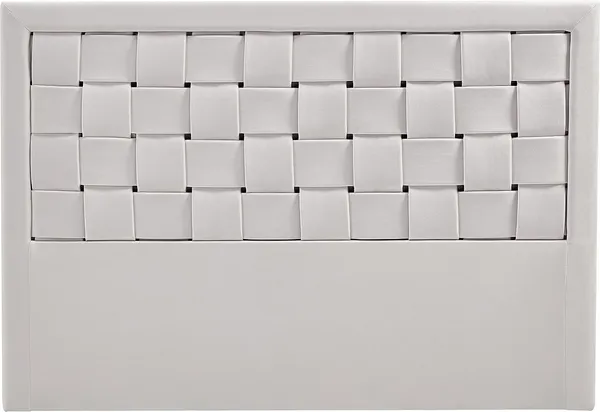 Vente-unique - JENNA Bettkopfteil und Bettbrücke SamtStoff Beige - B 7 cm x H 110 cm x L 160 cm Bild 2