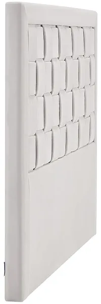 Vente-unique - JENNA Bettkopfteil und Bettbrücke SamtStoff Beige - B 7 cm x H 110 cm x L 160 cm Bild 4