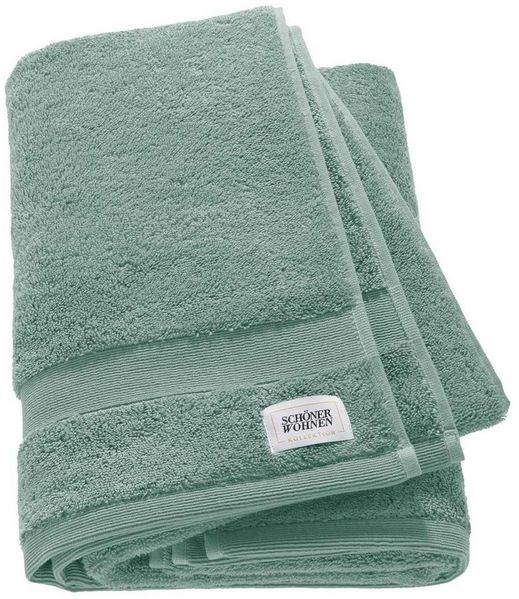 SCHÖNER WOHNEN-Kollektion Duschtuch CUDDLY Duschtuch, Baumwolle (1-St), 70 x 140 cm in Grün