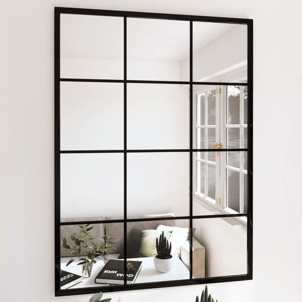 vidaXL Wandspiegel 3 Stk. Schwarz 80x60 cm Metall 3189033