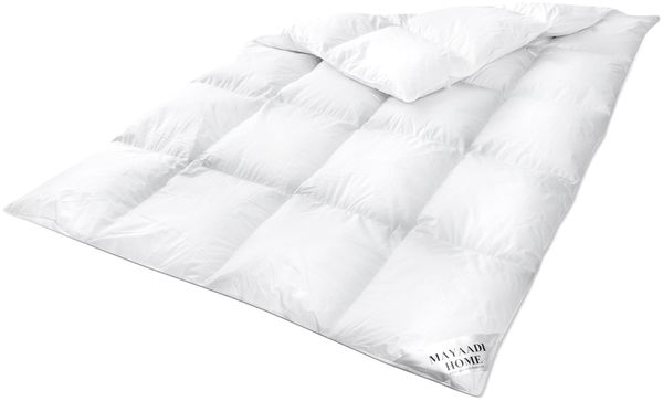 Mayaadi-Home HS45 Bettdecke Baumwolle 70% Daunen 30% Federn Weiß 200x220 cm 1000 Gramm