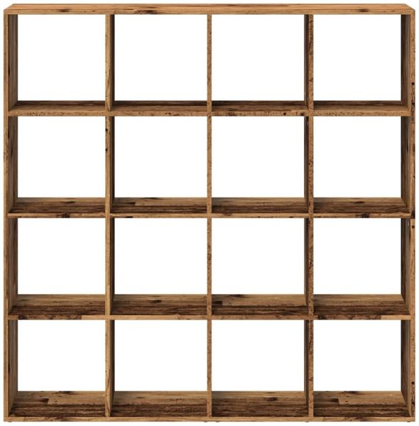 vidaXL Bücherregal Altholz-Optik 137,5x29x137,5 cm Holzwerkstoff 3310296 Bild 4