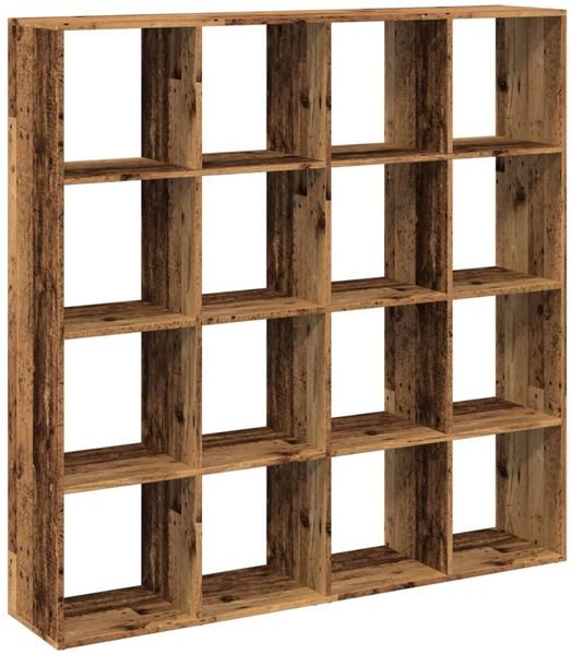 vidaXL Bücherregal Altholz-Optik 137,5x29x137,5 cm Holzwerkstoff 3310296 Bild 5