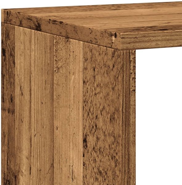 vidaXL Bücherregal Altholz-Optik 137,5x29x137,5 cm Holzwerkstoff 3310296 Bild 7
