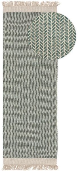 benuta Wollteppich Kim, rechteckig, Höhe: 5 mm, Kunstfaser, Berber, Ethno-Style, Wohnzimmer