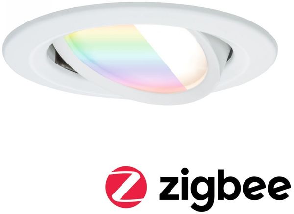 Paulmann 92438 LED Einbauleuchte Nova Coin Zigbee RGBW Weiß matt