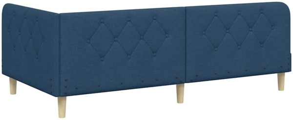 vidaXL Eckbettgestell mit Kopfteil Blau 90x190 cm Stoff 42016568 Bild 6