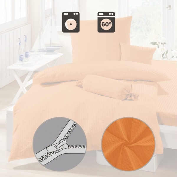 Erwin Müller Bettwäsche Bettwäsche "Rosenheim", Seersucker, Uni Bild 3