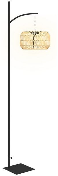 Outsunny LED Solarleuchte aus Rattan, mit Lichtsensor, automatische, Glühlampe, im Boho-Stil, IP44 Spritzwassergeschützt, für Garten, Balkon, Außen