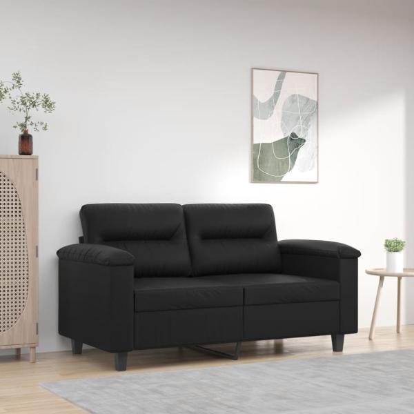 vidaXL 2-Sitzer-Sofa Schwarz 120 cm Kunstleder 359578