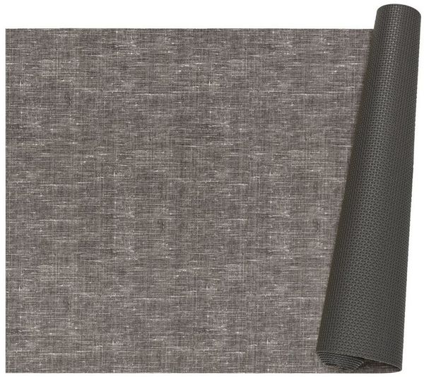 ANRO Küchenläufer Premium Einfarbig RUNNA Läufer Küchenteppich Stoff-Teppich, Rechteckig, Höhe: 3 mm, Stoff schmutzabweisend 67x100 cm Uni Taupe robust