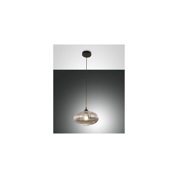 Fabas Luce 3583-40-126 Pendelleuchte Fiordaliso grau schwarz E27