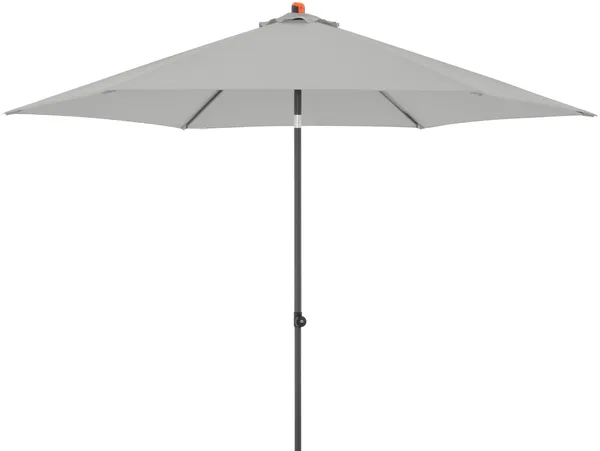 Doppler myZone Sonnenschirm / Mittelmastschirm "Push Up 300", hellgrau, Ø 300 cm