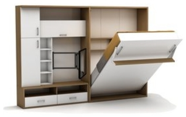 Multimo Schrankbett Multimo Double Saloon Wohnwand mit Schrankbett Bild 6