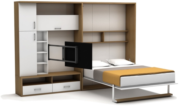 Multimo Schrankbett Multimo Double Saloon Wohnwand mit Schrankbett Bild 2