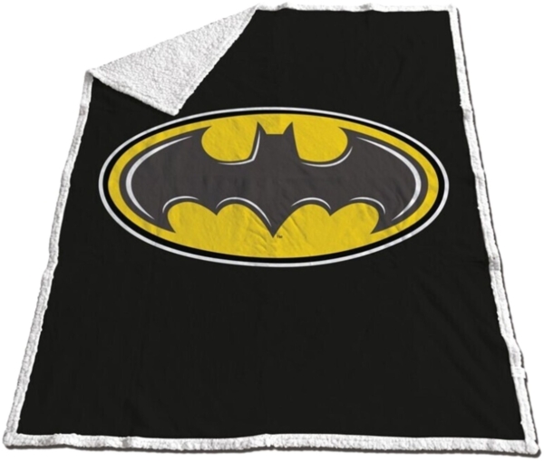 Batman Fleecedecke 130x170 cm – Kuschelige Sherpa-Decke für Kinder