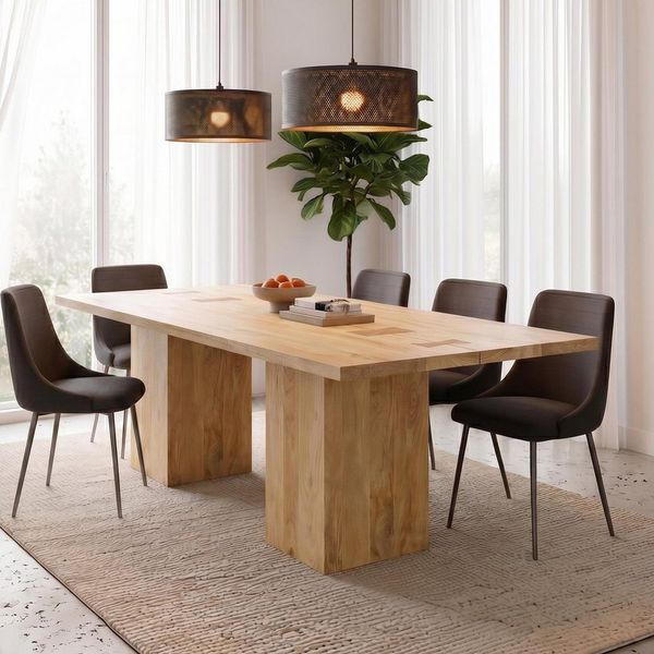 IDIMEX Esstisch MAHO, Esszimmertisch 200x100 cm aus massivem Mangoholz Natur