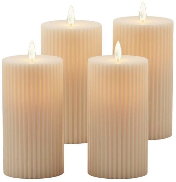 Relaxdays LED Kerzen 4er Set
