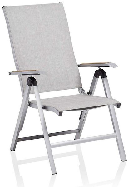 Kettler Multipositionssessel Diamond Alu silber/hellgrau Klappsessel 50 x 48 x 43 cm