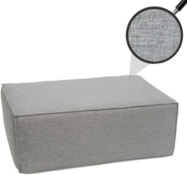 Ottomane/Zubehör für Sofa HWC-O54, Hocker Fußablage Recamiere Chaiselongue, Stoff/Textil 300g/m² 38x97x70cm ~ hellgrau
