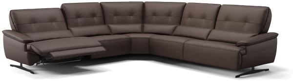 Sofanella Wohnlandschaft PERLO Ledercouch Ecksofa Eckcouch in Braun S: 270 x 270 Breite