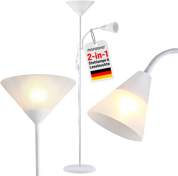 Monzana Stehleuchte "Alissa" in weiß