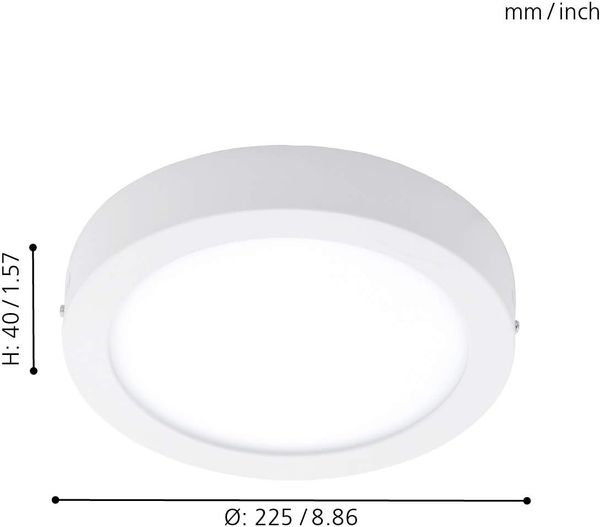 Eglo 96669 Smart Light LED Aufbaulauchte FUEVA-C Ø22,5cm rund, dimmbar in weiß, 2700-6500K Connect RGB+TW Bild 4