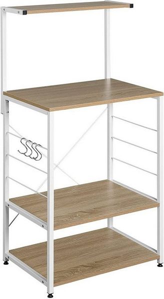 Woltu Küchenregal, 1-tlg, Küchenregal Standregal Mikrowellenhalter Regal