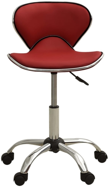 vidaXL Friseur Rollhocker Weinrot Kunstleder [323679]