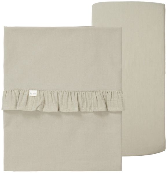 Koeka Faro Ruffle Set Babybett - Laken und Spannbe