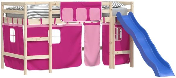 vidaXL Vorhänge für Hochbett Rosa Polyester 835915 Bild 4