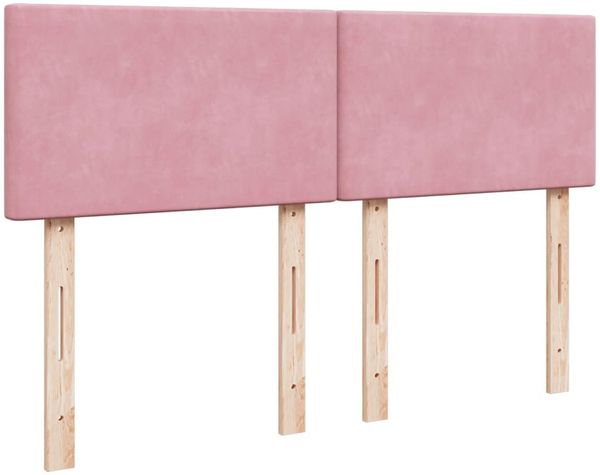 vidaXL Boxspringbett mit Matratze Dunkelrosa 140x200 cm Samt 3286329 Bild 8