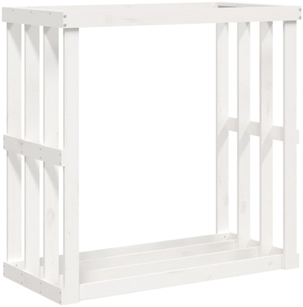 vidaXL Outdoor-Kaminholzregal Weiß 108x52x106 cm Massivholz Kiefer 822627
