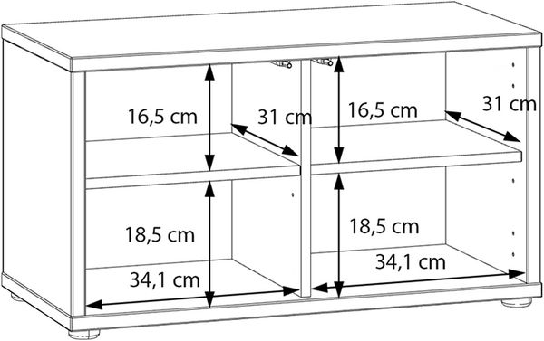 Forte ALICE SPRINGS Sitzbank 70 80, moderne Sitzbank mit Stauraum, 2-türig, Holzwerkstoff, Kaschmir Beige, 74,5 cm breit x 41,5 cm hoch x 34,9 cm tief Bild 7