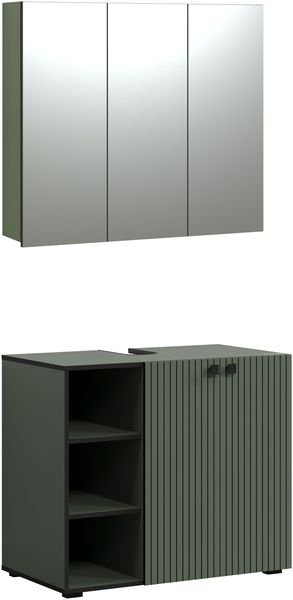 Badmöbel Set Bliss in grün 90 cm