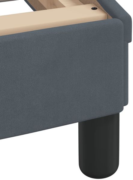 vidaXL Bett mit Matratze "Dover" Dunkelgrau 100x200 cm Samt 3208352 Bild 6