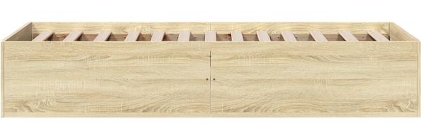 vidaXL Bettgestell Sonoma-Eiche 100x200 cm Holzwerkstoff 3281051 Bild 5