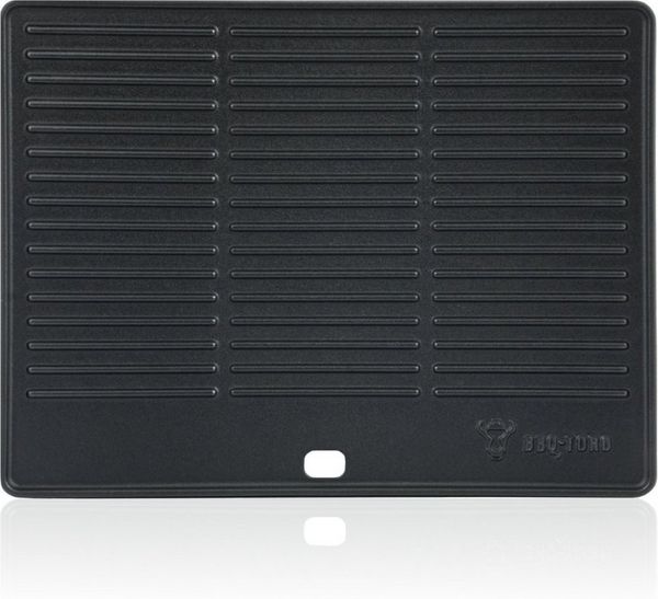 BBQ-Toro Grillplatte Gusseisen Grillplatte 41,5 x 27,5 cm, Wendeplatte, emailliert (matt)